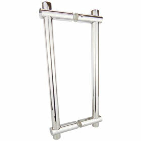 Matte black frameless shower door hinge