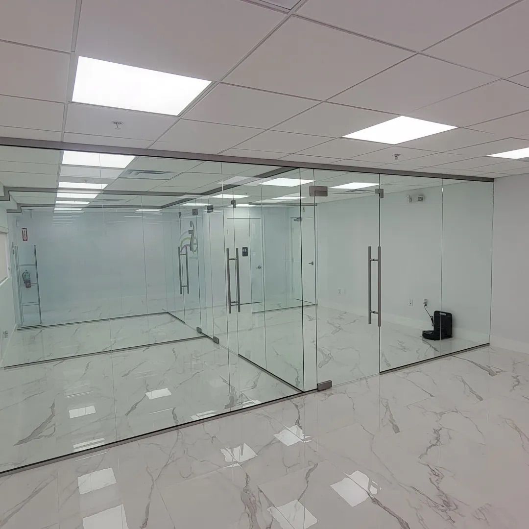 Glass partitions office and home Miami Broward
